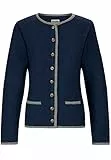 Stockerpoint Caro Damen Trachtenstrickjacke, Nachtblau Grau, 44