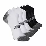 Skechers Men's Quarter Crew Socks, White/Grey, 10-13
