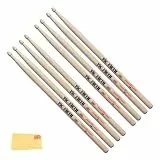 Vic Firth American Classic Series Drumsticks - 5B - American Hickory - Holz Tip - Natur- 4 Paar Value Pack