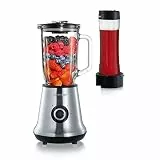 SEVERIN Standmixer +Smoothie Mix & Go SM 3737, Edelstahl/Schwarz