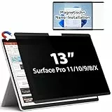 IPROKKO Magnetischer Blickschutzfilter für Microsoft Surface Pro 11/10/9/8/X -13 Zoll, Abnehmbar Anti Spy Blaulicht Privacy Screen Blickschutzfolie Sichtschutz Sichtschutzfilter Sichtschutzfolie