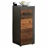 trendteam smart living - Indy - Kommode - Matera/Alteiche - Nachtkonsole mit 2 Fächern - (BxHxT) 36 x 81 x 31 cm - rustikales Design - Kratzfest