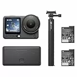 DJI Osmo Action 6 Erweiterte Combo, Unterwasser-Action-Cam, Kamera, 1/1,1-Zoll-Quadratsensor, 50 GB Speicher, Variable Blende f/2,0 bis f/4,0, längere Akkulaufzeit mit 2 Akkus, 8K