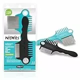 NitWits Läusekamm Kinder & Erwachsense (2er Pack) - 3-In-1 Metall Läuse und Nissenkamm mit Haarentwirrer und Lupe