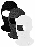 BBTO 3 Stück Sturmhaube 1 Loch Gestrickte Skimaske für Damen & Herren - Balaclava Vollgesichtsabdeckung für Outdoor Motorrad