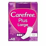 Carefree Slipeinlage Plus Large ohne Duft 48 Stk. super saugstarke Slipeinlagen um Flüssigkeiten sofort einzuschließen, bis zu 100Prozent Geruchsneutralisierung