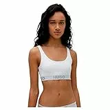 HUGO Damen Sporty Logo Bralette, White100, M EU