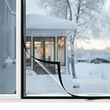 BKSAI Fenster Folie Thermofolie Fenster gegen Kälte 7-fache Stärke Kälteschutzfolie Thermo Cover Transparente Wärmedämmung Gegen Kondenswasser Zuschneidbar (170X150CM)