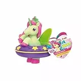 INKEE Toys Magic Bath Galupy Unicorn – Magisches Badespielzeug für Kinder – Squishy Einhorn mit Farbwechsel-Flügel & Spritzfunktion – Baby Badewannenspielzeug,1x zufällig