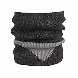 Minicloss Schlauchschal Warm Strick Halswärmer Herren, Unisex Warm Fleece Schal Multifunktionstuch Halstuch für Männer Jungen Motorrad Fahrrad Joggen Ski (Dunkelgrau)