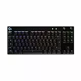 Logitech G PRO Mechanische Gaming-Tastatur – Portable Tenkeyless Design, abnehmbares Micro-USB-Kabel, GX Blue Clicky Switches, LIGHTSYNC RGB Backlit Keys, QWERTZ Deutsch, PC,Mac - Schwarz