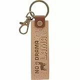 GRUSS & CO Schlüsselanhänger Kunstleder Motiv 'Lama' | Anhänger aus hellem Kunstleder mit Motiv 'No drama Lama', inkl. Karabiner | 48374