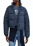 Tommy Jeans Damen Pufferjacke Cropped Essential Puffer Kurz, Blau (Dark Night Navy), XL