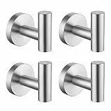KES Handtuchhaken Garderobenhaken Wandhaken Edelstahl SUS 304 Handtuch Halter Handtuchhalter Garderobe Gebürstet 4 Stücke, A2164-2-P4
