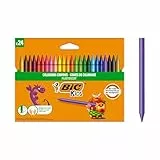 BIC Kids Plastidecor Wachsmalkreiden, Gold und Silber - 24er Pack
