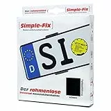 Simple FIX Kennzeichenhalter Rahmenlos für Zwei DE Auto Nummernschilder STVZO