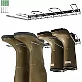 GBACHOOSE 2 Stück Schuhregal Wand Metall Schwarz, Stiefelhalter für 4 Paar, Schuhregal Stiefel, Stiefel Aufbewahrung Wand, Stiefelaufhänger, Shoe Organizer Rack für Eingang, Flur, Außenbereich