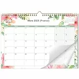AEYAKA Wandkalender 2024 2025 Kalender, Monatlicher Hängender, 16 Monate September 2024 - Dezember 2025 mit Ferienübersicht, 30 cm x 43 cm Französisch B