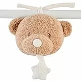 Nattou Aktiv-Kuscheltier aus Polyester, Mit Musik, Bär, Zum Aufhängen, Ca. 16 cm, Teddy, Hellbraun