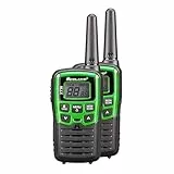 Midland XT30 PMR-Funkgerät mit Akku & Ladekabel, 6 km Reichweite, 16 Kanäle, VOX-Funktion, Walkie Talkies mit hervorragender Sprachqualität, Paar, grün