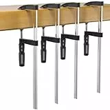 Schraubzwingen Set 4 Stück, Schraubzwinge 350mm Spannweite, Spannkraft 270kg, Maultiefe 90mm aus Ganzstahl, Schraubzwinge für Präzises Fixieren von Holzwerkstücken