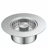 Abflusssieb Küchenspüle, 3-in-1 Pop-Up Abflussstopfen Aus 304 Edelstahl - Für Spülbecken Bohrung 75-87mm & Tiefe 37mm - Siebensatz Mit Wasserspeicherung, Verstopfungsschutz & Geruchsverschluss