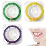 3 Stück Zahn Schleifpapier Zahnzwischenräume, Zahn Schleifpapier, Bunt Zahnschleifpapier, Zahnschleifpapier für Zwischenräume, Dental Polierstreifen, Zähne Polieren (Gelb, Grün, Lila, 6mx4mm)