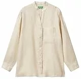 United Colors of Benetton Damen Camicia 5bmldq0ba Hemd, beige, Small