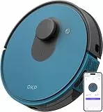 OKP Staubsauger Roboter, 3800Pa Saugleistung, LDS Lidar Navigation, Mehrstufige Kartierung, Eingeschränkter Bereich, APP, WiFi Saugroboter mit Ladestation, Geeignet für Tierhaare, Teppiche, Hartböden
