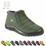 WIWIDANG Fußfit Komfort-Winterstiefel, Boojoy Winterstiefel für Damen Herren, Winter Wasserdichte Pelzfutter Stiefeletten (Grün, M, Erwachsene, Damen, 39, Numerisch, EU Schuhgrößensystem, M)