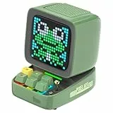 Divoom Ditoo Pixel Art LED Tragbarer Bluetooth Lautsprecher, 256 Programmierbares LED Panel mit Party Licht, Smart Digital Tischuhr, Gaming Musikbox unterstützt TF Karte & Radio