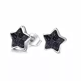 Fu You 925 Sterling Silber Ohrringe Sterne Ohrstecker Ohrschmuck Schmuck Geschenke Ohrringe für Damen Mädchen