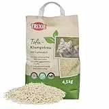 Trixie Tofu-Klumpstreu 4,5 kg – staubarmes Katzenstreu für Katzentoiletten, geruchsneutralisierend & biologisch abbaubar – 40251