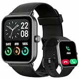 Smartwatch Herren 1.85' Smart Watch mit Alexa, Herzfrequenz/SpO2/Kalorien/Stress- und Schlafmonitoring, IP68 Wasserdicht Sportuhr mit Telefonfunktion, 100+ Sportmodi Fitnessuhr für Samsung Android iOS