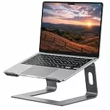 SOUNDANCE Laptop-Ständer, Aluminium-Computer-Erhöhung, ergonomischer Laptop-Ständer für den Schreibtisch, Metall-Halterung, kompatibel mit 10 bis 15,6 Zoll Notebook-Computern, Grau