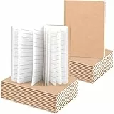 Koogel 24 Stück Klein Liniert Notizbücher, Notizbuch Journal Tagebuch Notizblöcke Schulhefte 8,9 x 12,7cm Notizbücher mit Kraftpapier-Einband Braun