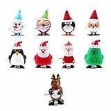 NUOBESTY 9 stücke Weihnachten Wickeln Spielzeug Rentier Santa schneemann Wickeln Stocking Stuffers Weihnachtsfeier gefälligkeiten für Kinder (gemischten Stil)