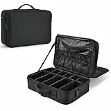 Make up Koffer Kosmetikkoffer Make up Tasche Groß Kosmetiktasche Schminktasche Schminkkoffer Make up Organizer Make up Bag Beauty Case Friseurtasche,Schwarz