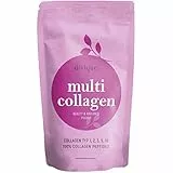 Divique Kollagen Pulver [500g] - Premium Collagen Complex Typ 1, 2, 3, 5, 10-100% Kollagen Hydrolysat Peptide - 10.000 mg Collagen pro Tag - geschmacksneutral, wasserlöslich, ohne Zusatzstoffe