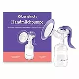Lansinoh Handmilchpumpe - leichte und leise Milchpumpe für unterwegs - mit Easy-Express Griff für müheloses Pumpen - einstellbare 2-Rhythmen-Technologie