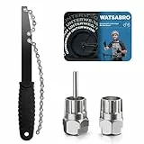 WATSABRO Fahrrad Kettenpeitsche mit Zahnkranzabzieher und Abzieher Universal,Kassetten Entfernungs Werkzeug Universal für Fach Kassette und Schraubkranz, Werkzeug für Fahrradkette