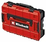 Original Einhell E-Case S-F Systemkoffer (max. 25 kg, universelle Aufbewahrung und Transport von Zubehör und Werkzeug, stapelbar, spritzwassergeschützt, inkl. 2x Schaumstoffeinlagen)