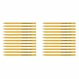 OFFICER PRODUCTS DONAU 7383001PL-99 Bleistift Holz/HB Bleistifte / 12 Stück / 24er Pack/Ungiftig/Farbe: Gelb