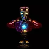 Led Licht Set Kompatibel mit Lego Iron Man MK4 Bust 76327 (Kein Modell), Dekorationsbeleuchtungsset Compatible with Lego Iron Man MK4 Bust Kreative Spielzeug