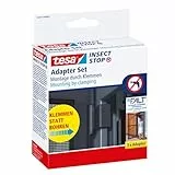 tesa INSECT STOP Klemm-Adapter-Set - Tür-Klemme für die Montage von tesa Aluminium Insektenschutz-Türrahmen ohne Bohren oder Schrauben - Anthrazit