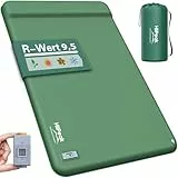 HiiPeak Isomatte 2 Personen R-Wert 9,5 –Extra Thermal Camping Winter & andere Jahreszeiten, aufblasbare Schlafmatte mit elektrischer Pumpe, Schaumstoff & Kissen, für Outdoor, Wandern, Zelt & Reisen