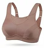 Wingslove Damen Sport BH ohne Bügel Nicht Gepolstert High Impact Bustier Halt Joggen BH (Bernstein 90G)