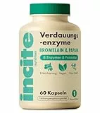 Verdauungsenzyme | Digestive Enzyme Supplement | Enzym Komplex mit 8 Enzymen & Probiotika | 60 vegane Kapseln 1 Monate | Unterstützung der Darmgesundheit, gegen Blähbauch für Frauen