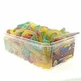Capico Fruchtschlangen gezuckertes Fruchtgummi (1000g / ca.125 Stück) in Dose, Halal