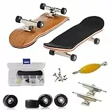 Yuwnd Finger Skateboard Set, Fingerboard mit Box, Professionelles Fingerskateboard aus Ahorn Holz, Mini Skateboard für Kindergeburtstag Geschenke